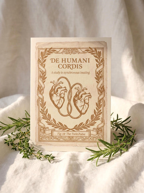 Anatomical Heart Greeting Card, Vintage Anatomy Art Print