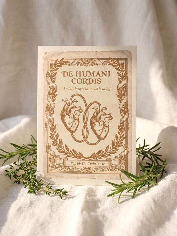 Anatomical Heart Greeting Card, Vintage Anatomy Art Print