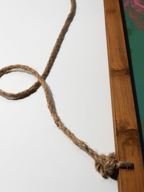 Vintage Peacock & Rose Tapestry Wall Art