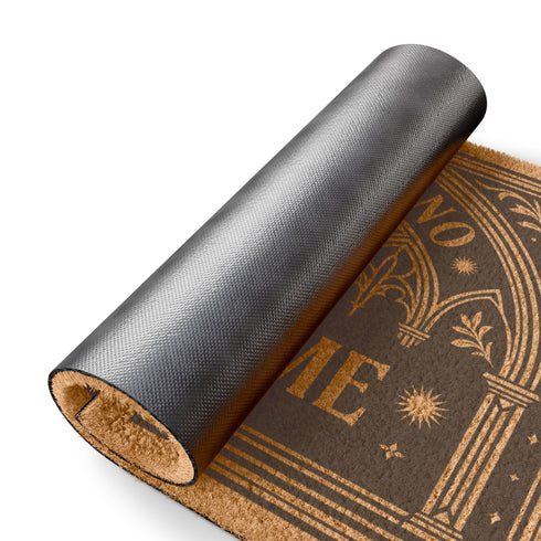 Coir Outdoor Mat for Threshold Protection, Talisman Spell Doormat for Witchcraft Front Door Decor, Dark Academia Wiccan Porch Welcome Rug