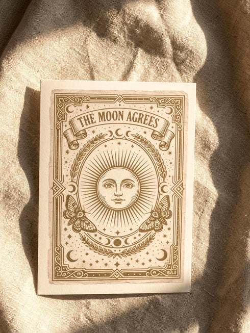 Celestial Sun and Moon Valentine's Day Greeting Card