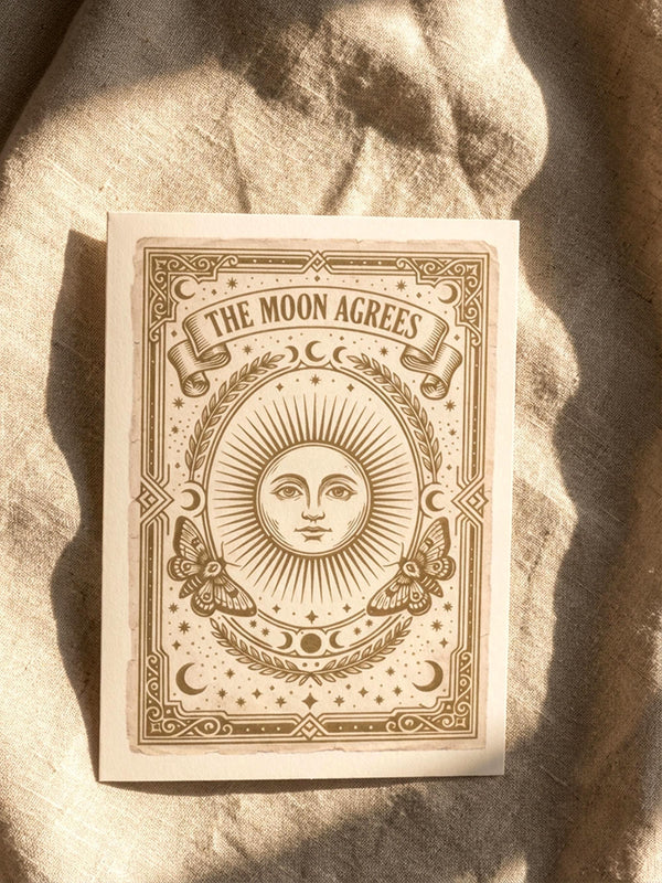 Celestial Sun and Moon Valentine's Day Greeting Card