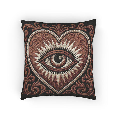 Woven Sacred Third Eye Heart Pillow