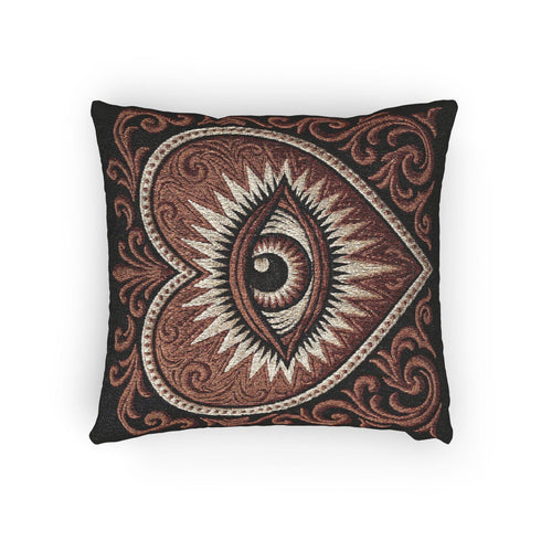 Woven Sacred Third Eye Heart Pillow