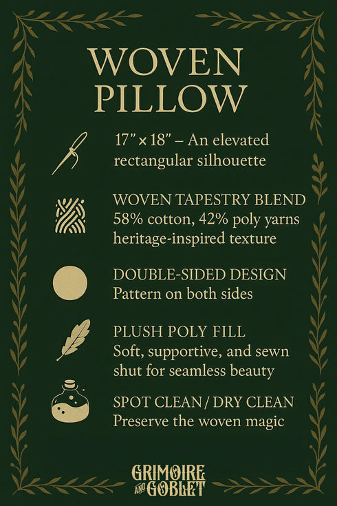 Woven Sacred Third Eye Heart Pillow