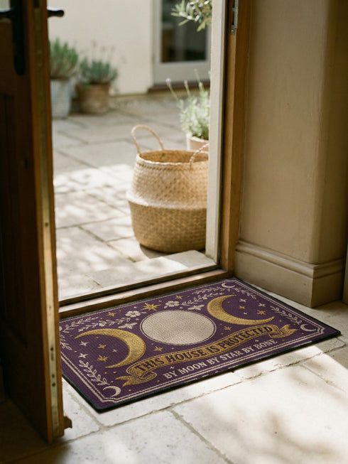 Triple Moon This House is Protected Doormat