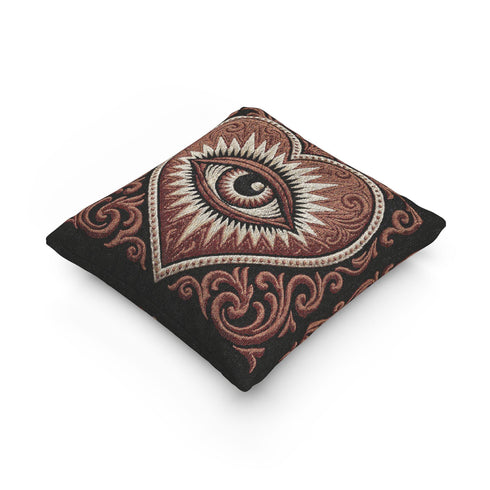 Woven Sacred Third Eye Heart Pillow