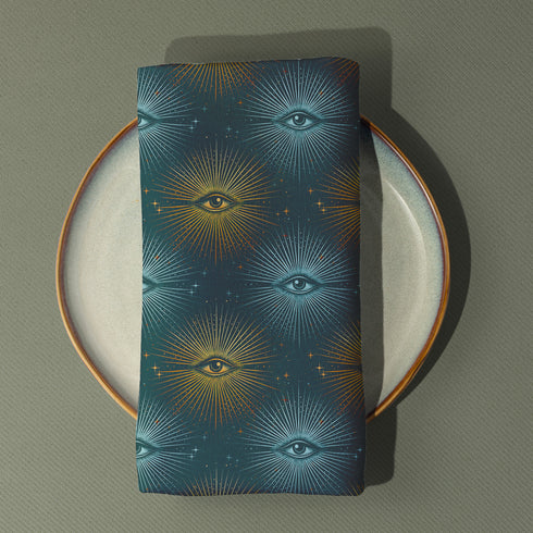 Celestial Gaze Dining Napkin Set by Grimoire And Goblet