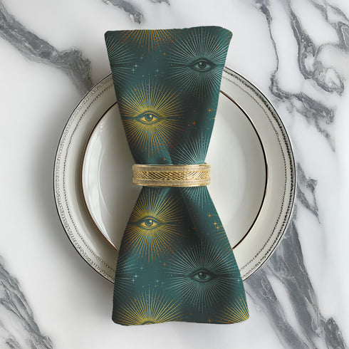Celestial Gaze Dining Napkin Set by Grimoire And Goblet