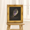 Fine art print featuring a glowing amethyst crystal emerging from an oyster shell, set against a dark, moody background. This archival giclée reproduction highlights painterly textures and luminous gemstone tones in a vintage baroque-inspired style. Ideal for gothic, magical, or dark academia interiors. Available in multiple sizes.