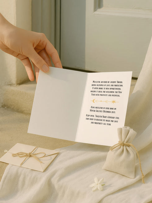 Mistletoe Holiday Ritual Greeting Cards