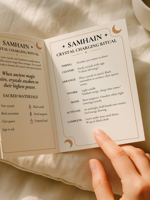 Samhain Crystal Charging Ritual Greeting Card