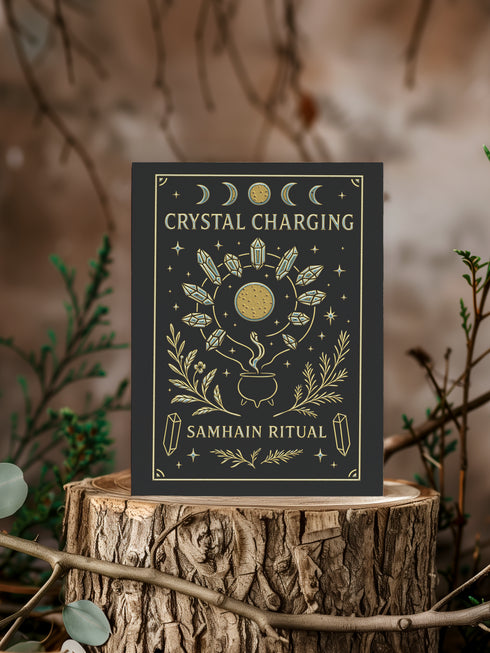 Samhain Crystal Charging Ritual Greeting Card