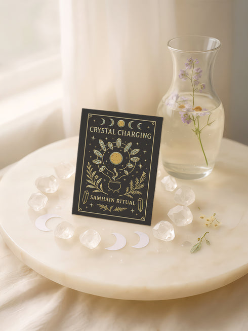 Samhain Crystal Charging Ritual Greeting Card