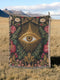 Drape your sanctuary in arcane elegance with our All-Seeing Eye woven cotton blanket. A talismanic piece of gothic botanical decor, this tapestry throw is a testament to woven sorcery, designed for the modern mystic and the discerning scholar of the esoteric.
Behold the celestial gaze of the All-Seeing Eye, rendered in radiant gold and rich earth tones, a timeless symbol of wisdom, intuition, and divine protection. This is not a printed image, but an intricate tapestry jacquard-woven from 100% cotton