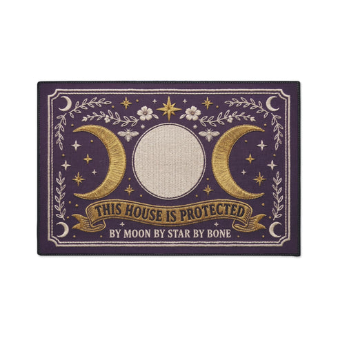 Triple Moon This House is Protected Doormat