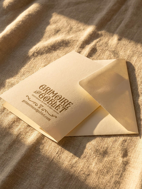 A vintage-style greeting card titled "DE HUMANI CORDIS" featuring a medical illustration of two anatomical hearts connected by a single looped blood vessel. The hearts are drawn in a sepia and crimson woodcut style on a cream background mimicking aged parchment. Text below reads "Fig. 14: The Twin Pulse." The card evokes a dark academia or cottagecore aesthetic. Inside text reads "Two different beats, one shared rhythm.