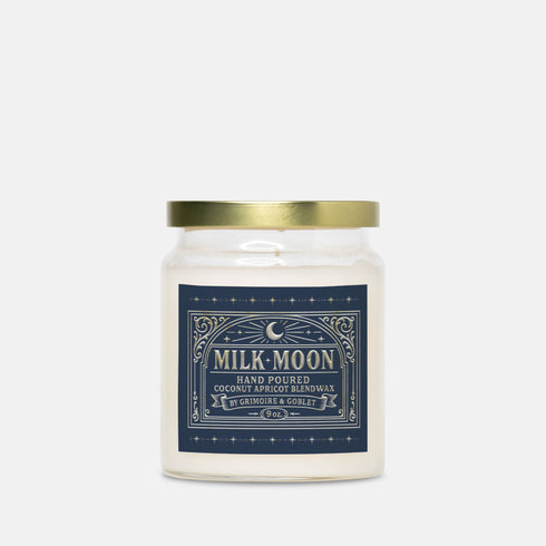 Milk Moon Candle - 9oz Coconut Apricot Wax for Celestial Home Decor & Fragrance