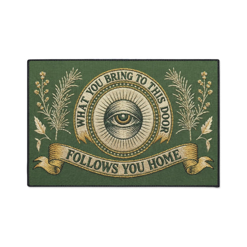 Eye of Providence Green Warding Doormat